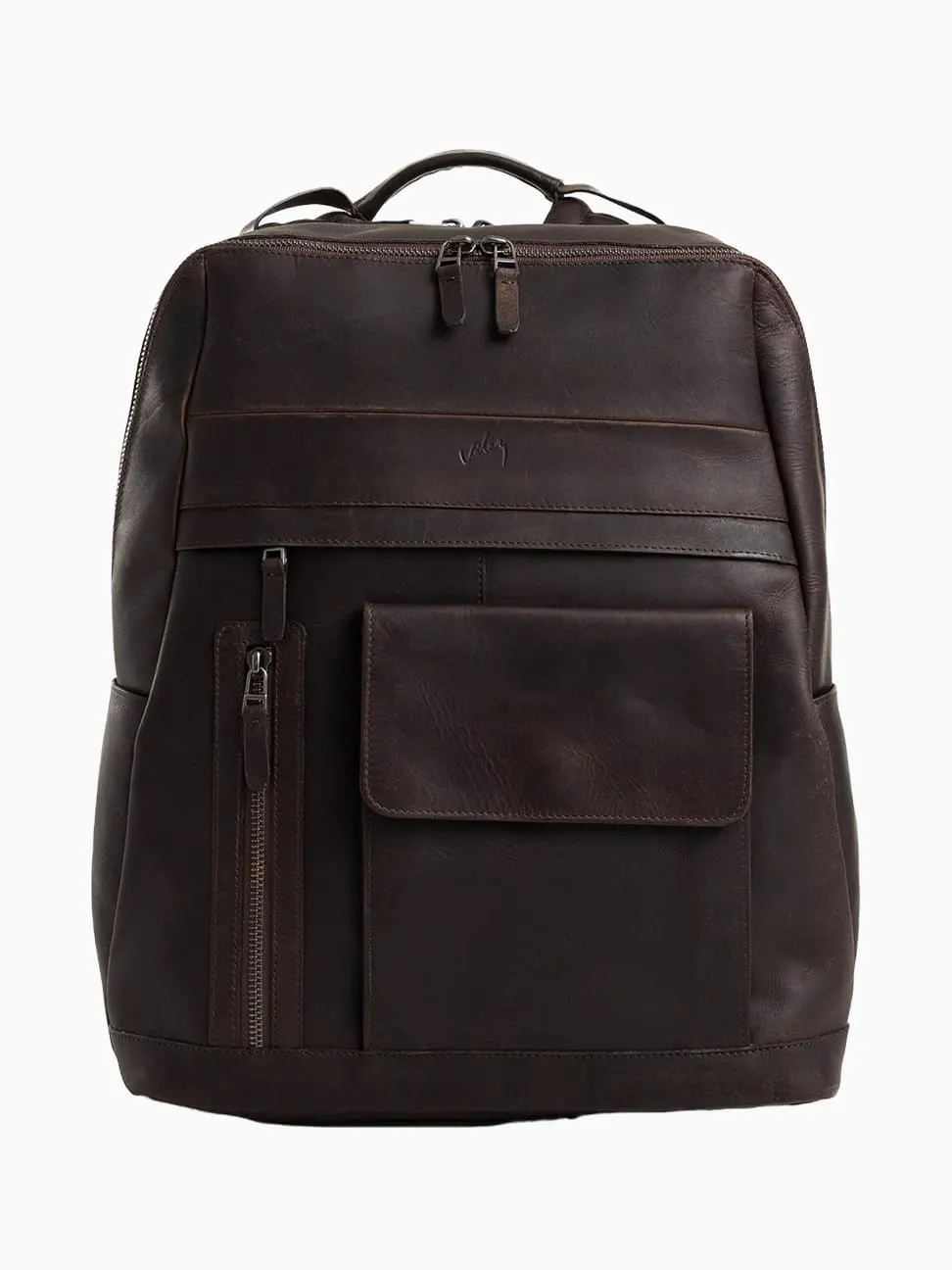 Brown Top Grain Leather Backpack For Women - Image 4