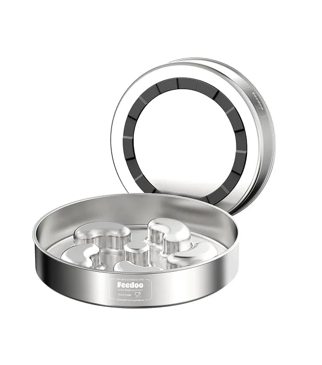 Large Breed Dog Slow Feeder 3 Cup Stainless Steel with Non-Slip Base - Image 2