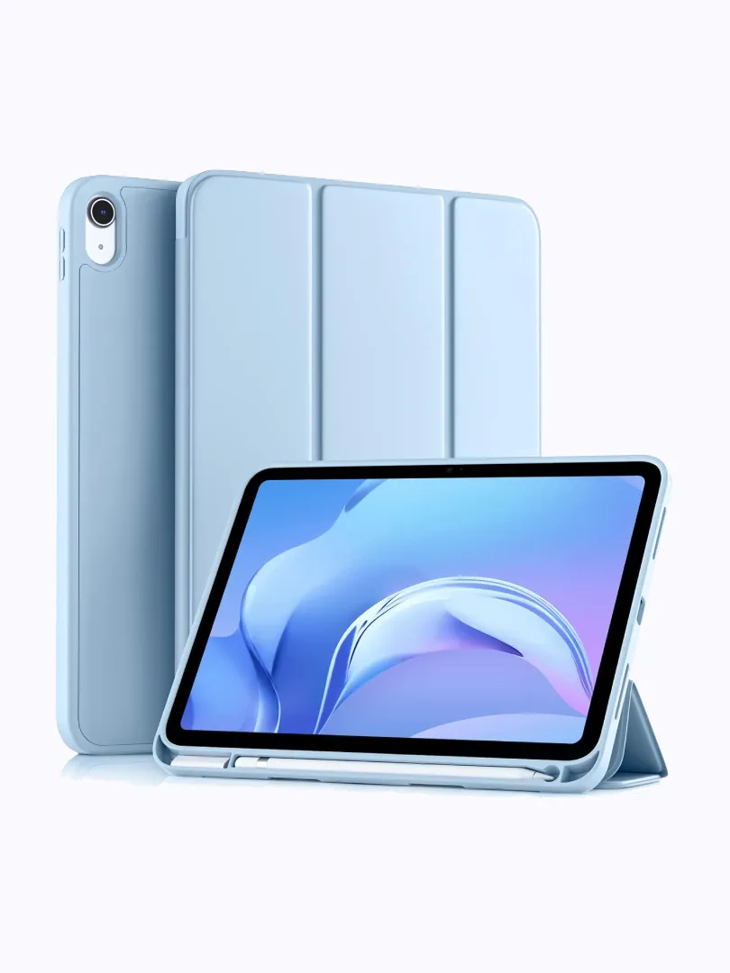 Ipad Case with Pencil Holder, Ultra Slim Kickstand Protective Cover