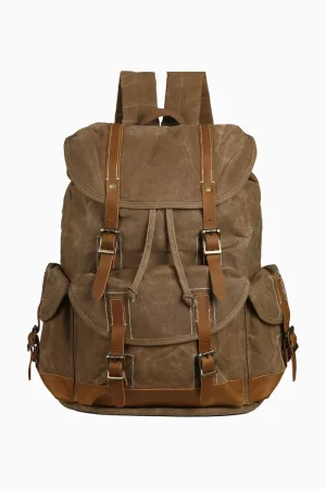 Backpack for Men Heavy Duty Waxed Canvas