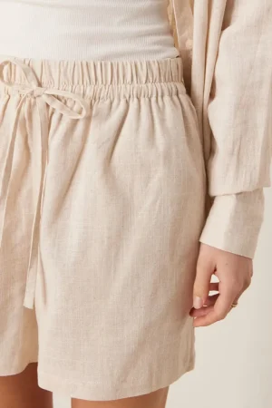 Oversized linen look shirt