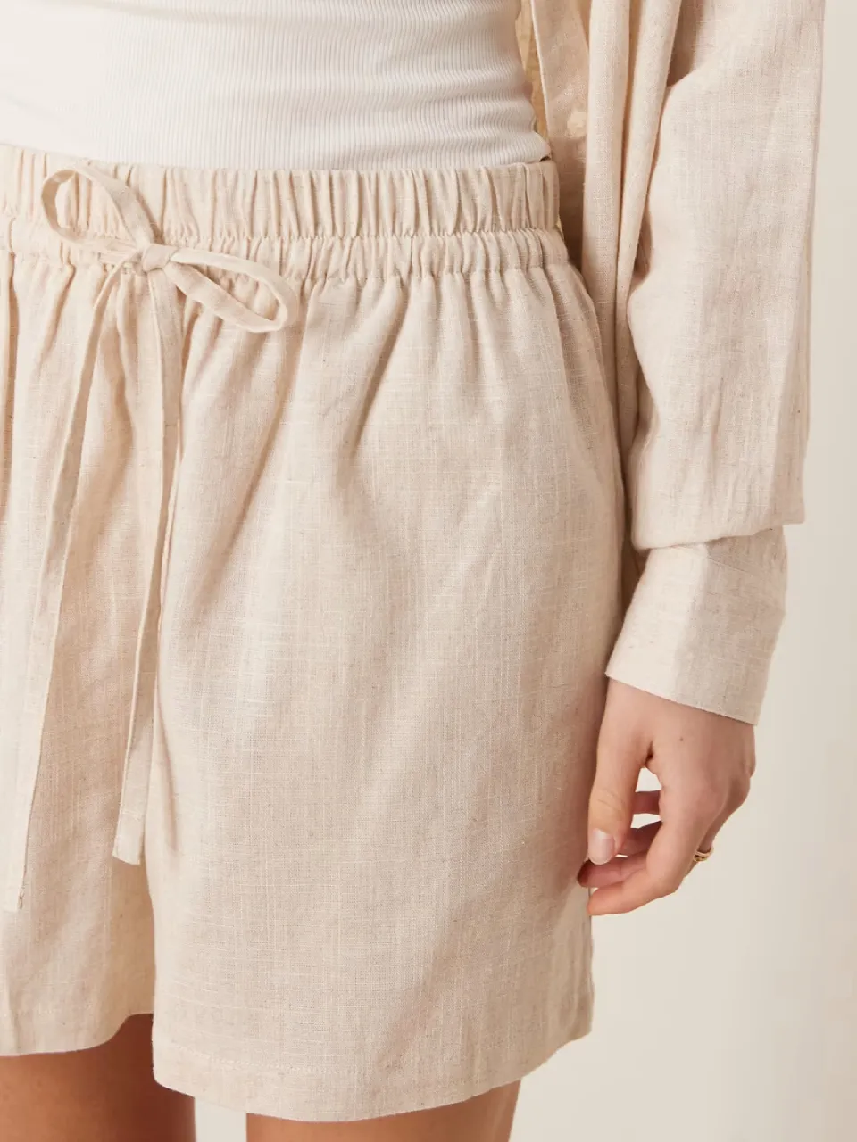 Oversized linen look shirt - Image 4