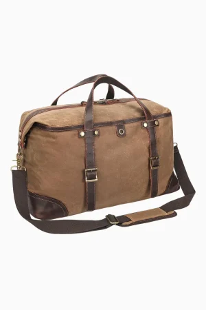 34L Classic Waxed Canvas & Full Grain Leather Travel Bag