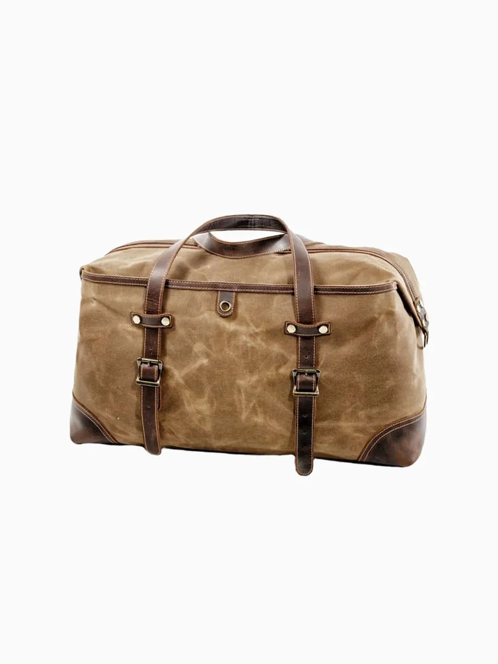 34L Classic Waxed Canvas & Full Grain Leather Travel Bag - Image 2