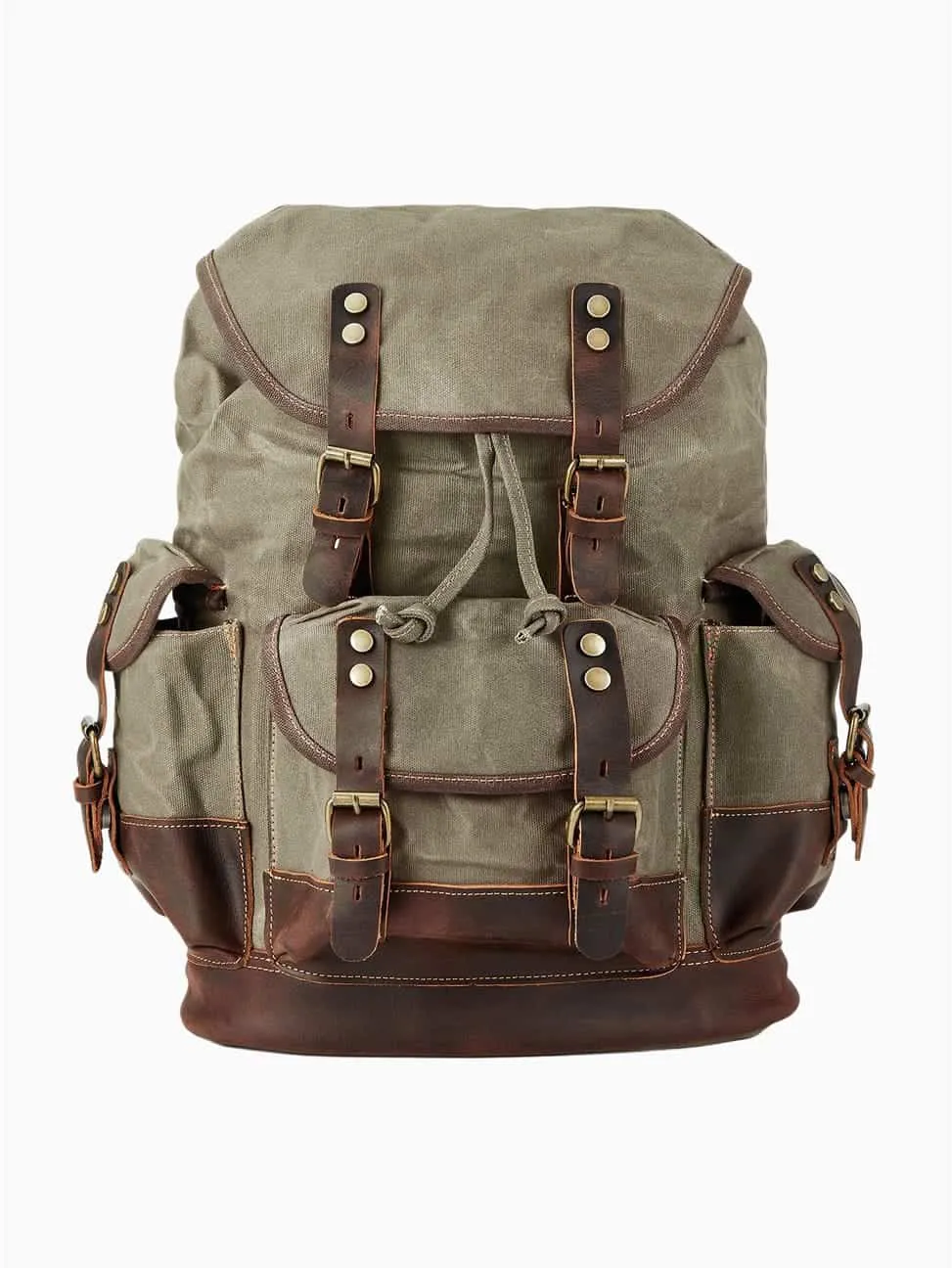 Backpack for Men Heavy Duty Waxed Canvas - Image 3